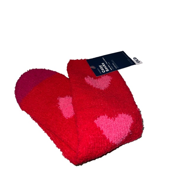 Rae Dunn XOXO Mug With 3 Red Hearts & Red Interior by Magenta and fuzzy socks! - Picture 3 of 3
